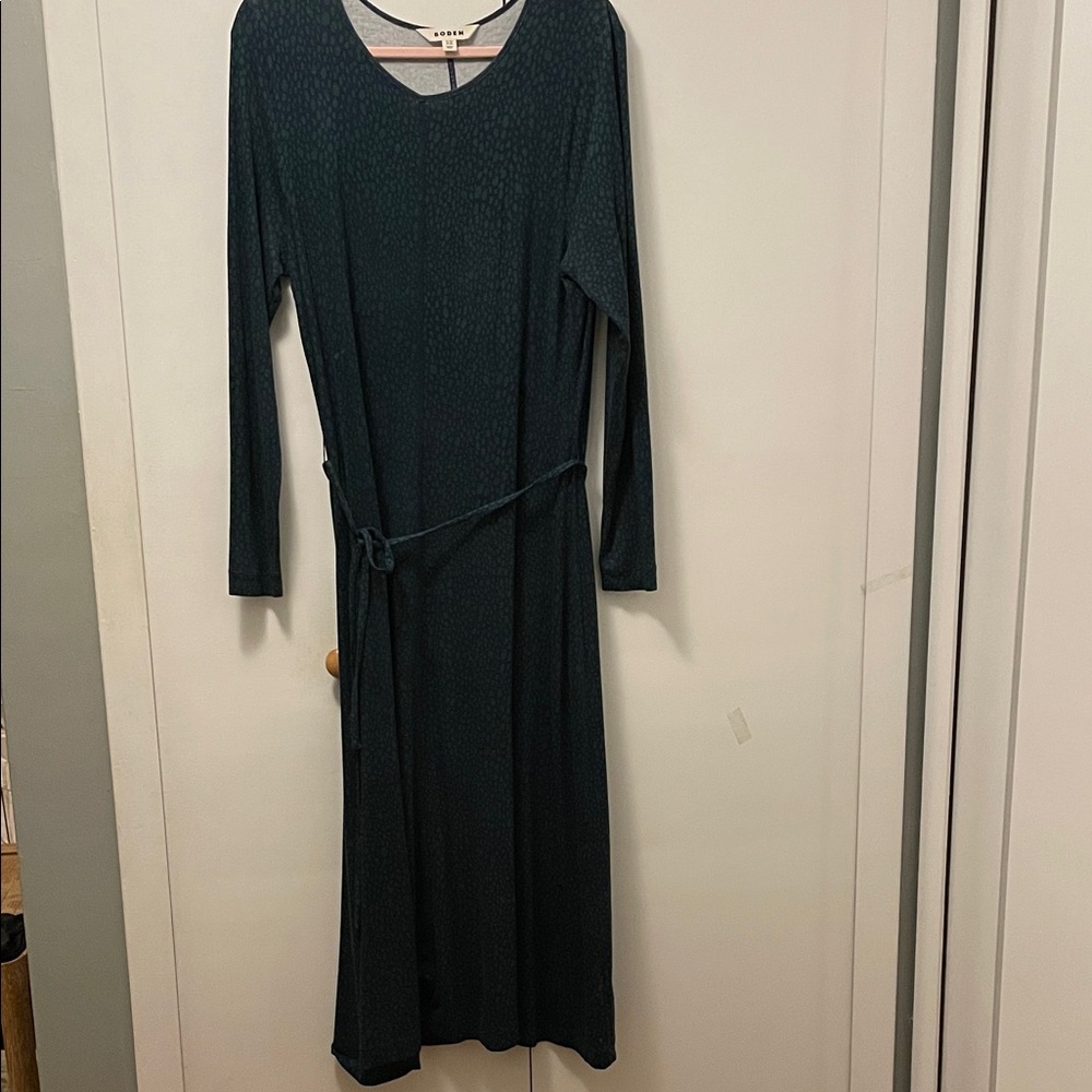 Boden Teal Long Sleeve Maxi Dress